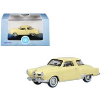 1950 Studebaker Champion Starlight Coupe Tulip Cream 1/87 (HO) Scale Diecast Model Car by Oxford Diecast