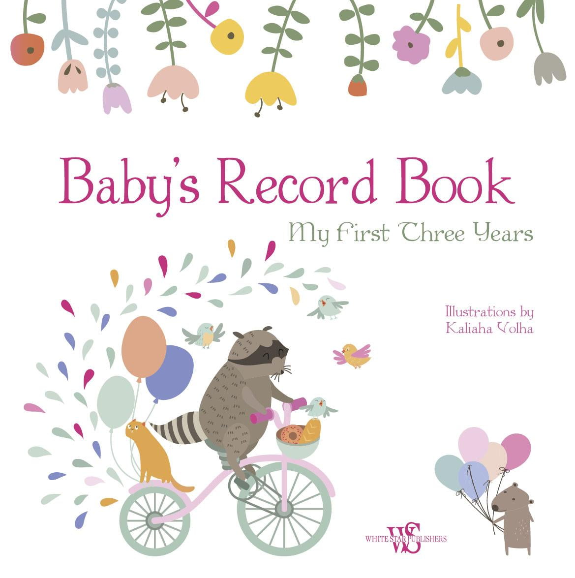 Record baby. Volha Kaliaha иллюстрации. Baby's record book.