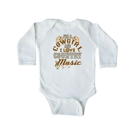 

Inktastic Cowgirl Country Music Lover Gift Baby Girl Long Sleeve Bodysuit
