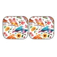 thumbnail image 7 of Haiem Flowers Birds And Butterflies Windshield Sun Shade: Universal Foldable 2-Piece Car Front Window Sunshade - Blocks Uv Rays, And Reduces Heat,Essential Car Accessory Medium, 7 of 7