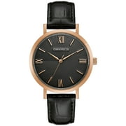 CARAVELLE DESIGNED BY BULOVA Caravelle by Bulova Men's Black Leather Strap Watch 44A117