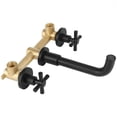 thumbnail image 6 of Brass Wall Mounted Home Kitchen Bathroom Basin Cold & Hot Water Mixing Faucet Mixer Tap, 6 of 8