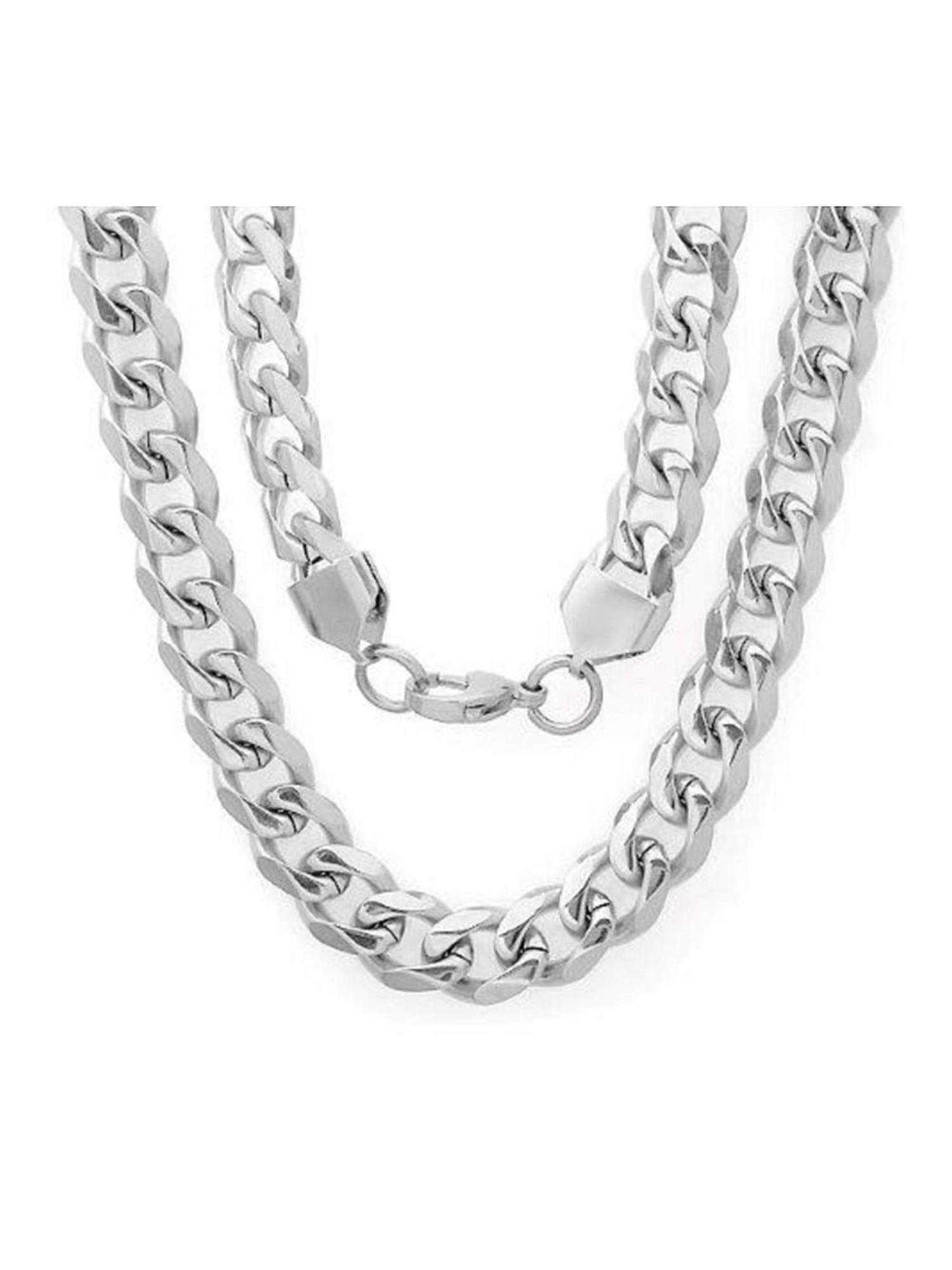 18" Chain Necklace Double Ring Stainless Steel Chain with Lobster Clasp 