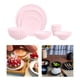 thumbnail image 5 of Accesorios en miniatura Sunnimix 1 6 Escala Vajilla Comida Rosado plato de cocina de casa de muñecas, 5 of 8