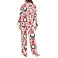 thumbnail image 4 of Garronmavis Christmas Gnome Pajama Sets for Women 2 Piece Holiday Theme Long Sleeve Button-Down Sleepwear Loungewear 2 Piece PJS Set, 4 of 7