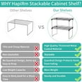 thumbnail image 4 of HapiRm Fruit Basket Kitchen Storage Cart, 5 Tier Stackable Cabinet Shelf and Storage, Kitchen Pantry Shelves Organizer, Counter Bedroom Accessories, Stainless Steel Storage Basket, 4 of 7