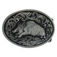 thumbnail image 1 of Bangcool Western Buckle Pig Pattern Retro Decorative Metal Belt Buckle Cowboy Belt Buckle, 1 of 8