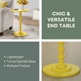 thumbnail image 3 of Convenience Concepts Palm Beach No Tools Spindle Table, Yellow, 3 of 9