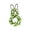 Green, variant on Cheapark 19.6 Inch Easter Bunny Shaped Wreath with Green Leaves Bow for Front Door Window Spring Holiday Decoration