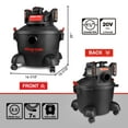 thumbnail image 5 of Shop-Vac 20V Cordless 6 Gallon Wet Dry Vacuum, with (2) 2.0Ah Batteries and Charger, 5 of 9