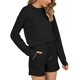 thumbnail image 2 of Conjunto de pijama para mujer Ropa de dormir de algodón acogedor Pantalones cortos Ropa de dormir de manga larga Pjs con bolsillos Ormromra CJWUS-3396, 2 of 6