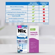 Nix Ultra Lice Removal Kit, Lice Treatment Hair Solution, 3.4 fl oz &Removal Comb