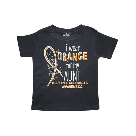 

Inktastic I Wear Orange for my Aunt- Multiple Sclerosis awareness Gift Toddler Boy or Toddler Girl T-Shirt