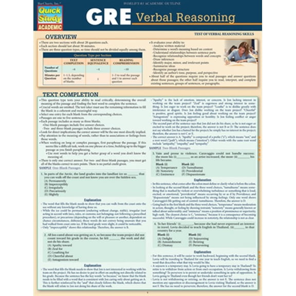 Pre-Owned GRE - Verbal Reasoning (Edition 1) (Other)