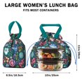 thumbnail image 5 of Pioneer Flower Floral Print Pattern Drawstring Lunch Bag Women - Drawstring Lunch Bag Insulated for Work Office - Stain-Resistant Large Lunchbags for Women with Multi-Pockets, 5 of 6