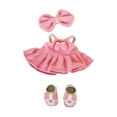 thumbnail image 3 of Traje de vestir para muñeca,Muñecas de 17 cm,pantalones con tirantes,ropa de moda,juguetes,Muñecas para niñas Trajes de vestir Ropa para muñecas,Muñecas bebé Accesorios conjunto completo, 3 of 8