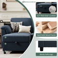 thumbnail image 2 of Sobaniilo 79" Convertible Sectional Sofa Couch, Linen Fabric L Shaped Couch with Reversible Ottoman, 3-Seat Small Sectional Sofa Couches for Living Room, Apartment, Small Space, Beige, 2 of 8