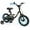 Black, variant on OLAKIDS Kids Bike, 12 14 16 Inch Toddler Bicycle with Training Wheels, Space Theme Children Bike with Adjustable Seat Handlebar Handbrake Coaster Brake Safety Bell for Boys Girls 3-8