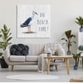 thumbnail image 2 of Stupell Industries On Beach Time Phrase Nautical Seagull Rustic Bird, 36 x 36, Designed by Elizabeth Tyndall, 2 of 5