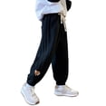 thumbnail image 4 of DHFJKG Boys Joggers Pants Loose Fit Elastic Waistband Drastring Athletic Ankle-Tied Sweatpants Sportswear For Kid Teen 3-16 Years Old Casual Trousers, 4 of 4
