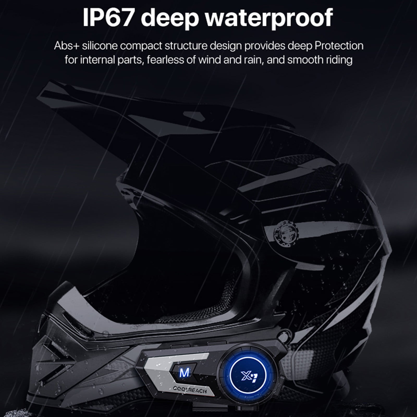 ZFYXGS Wireless Earbuds with Noise Cancelling Waterproof, Motorcycle Helmet Bluetooth Headphones