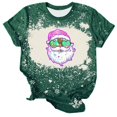 thumbnail image 2 of Fiudx Tops para Mujer Camiseta de Manga Corta con Cuello Redondo y Estampado Navideño a La Moda para Mujer, 2 of 4