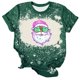 thumbnail image 2 of Puntoco Camiseta de manga corta con cuello redondo y estampado navideño a la moda para mujer, 2 of 4
