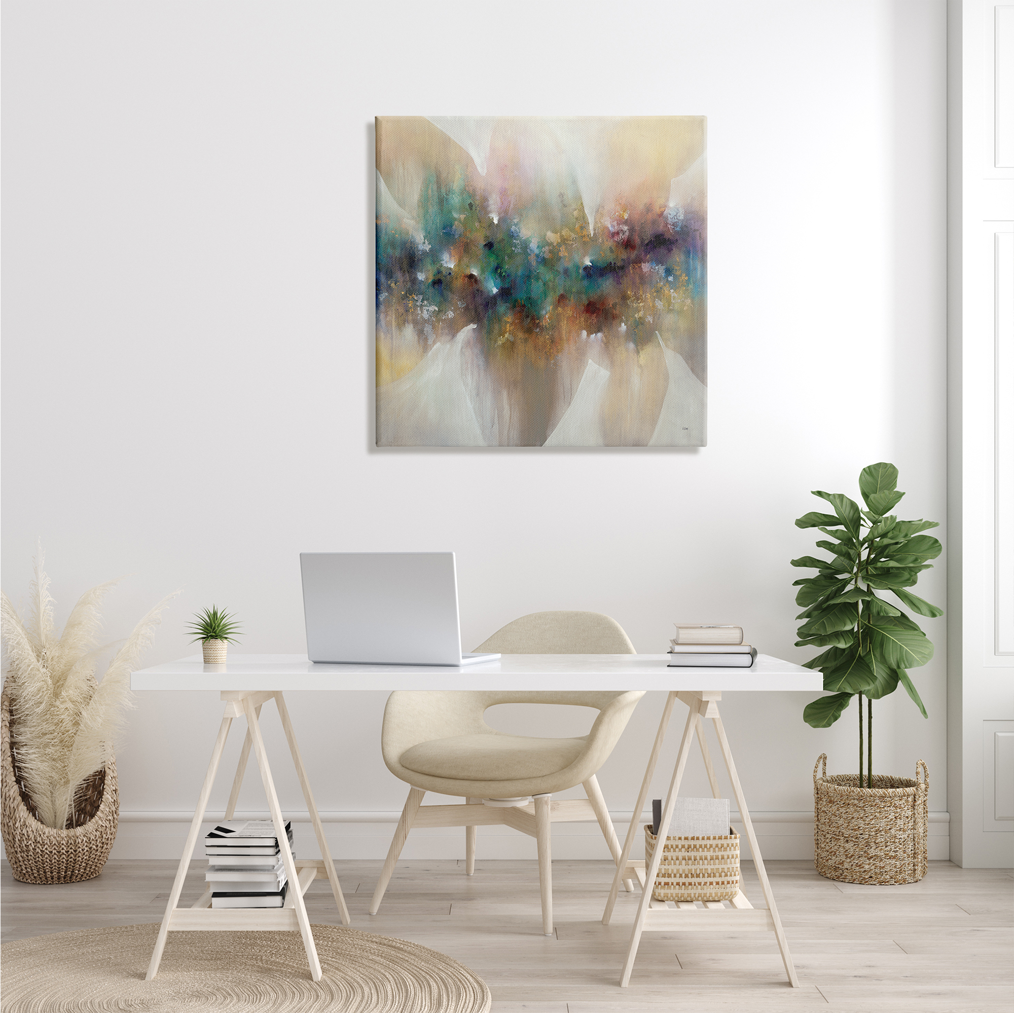 Stupell Industries Abstract Expressive Painting Modern Blue Green Purple Tones, 30 x 30, Design by K. Nari