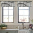 thumbnail image 4 of LALILO Kitchen Curtain Valance Soft Color Blue Wave 2018 Art Rod Pocket Window Curtain 52"x 18" Set of 2, 4 of 7