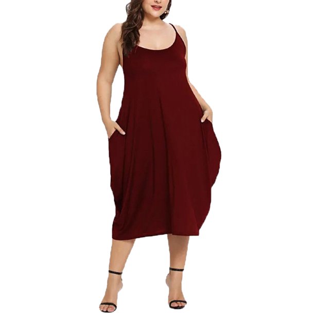Colisha Women Casual Long T Shirt Dress Sleeveless Spaghetti Strap Boho Maternity Photo Pregnant Tank Top Sundress Plus Size Pocket Walmart Com