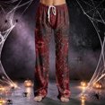 thumbnail image 2 of QWKLEAJ Halloween Pajama Pants Women Loose Fit Elastic Waist Lounge Pants Holiday Party Sleepwear Casual Home Trousers Pumpkin Cat Print Long Bottoms Comfy Nightwear, 2 of 6