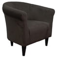 thumbnail image 1 of Pemberly Row Traditional Fabric Club Chair with Padded Seat in Black, 1 of 2