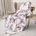 thumbnail image 3 of Disketp Butterflies (2) Cozy Flannel Fleece Throw Blanket: Has a velvety texture for All Seasons - Perfect for Women, Men, & Kids", 3 of 6