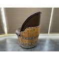 thumbnail image 5 of Brown Oak Barrel Chair, Handmade Wine and Whiskey Barrel Chair, Hidden Storage, Free Shipping - Family Business, 5 of 6