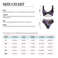 thumbnail image 2 of Kdxio Ornate Purple Floral Vase Print Women's 2 Piece High Waisted Wrap Spaghetti Strap Summer Swimsuit Bikini Set-Large, 2 of 5