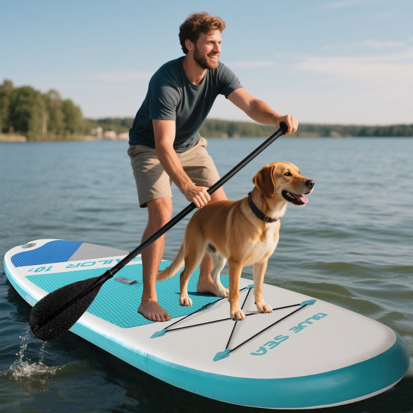 HHSJZWCY 10'8'' Ultra-Light Inflatable Stand up Paddle Board, Complete All-Levels SUP Package, with Premium Accessories