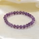 thumbnail image 3 of Pulsera de amatista con cuentas (1 unidad). Pulsera elástica de amatista natural con cuentas redondas. Conjunto de pulseras multicapa., 3 of 4