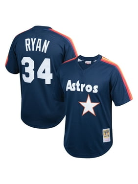 Nolan Ryan Houston Astros Mitchell & Ness Youth Cooperstown Collection Mesh Batting Practice Jersey - Navy