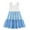 White&blue, variant on Arshiner Dresses for Girls Toddler Elastic Waist Loose Dress Summer Tiered Flowy Midi Dress