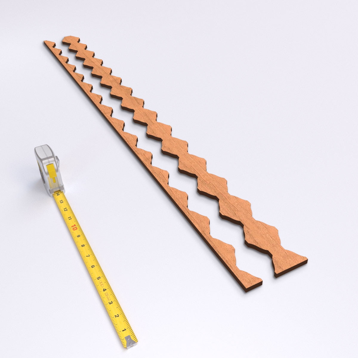Ekena Millwork 47"H x 3/8"T Sheyenne Adjustable Wood Decorative Slat Wall Panel Kit, Cherry (contains 27 Slats + 1 Straight Edge Starter Slat)