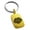 Gold, variant on Stainless Steel Matsunaga Samurai Crest Engraved Small Rectangle Dog Tag Charm Keychain Keyring