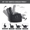 thumbnail image 6 of Power Lift Recliner Chair, Massage & Heat for Elderly, USB Charging, 155° Recline, Heavy Duty, Black, 6 of 13