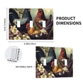 thumbnail image 2 of Chicken Vintage Colorful Hens 3 Gang Light Switch Cover Decorative Triple Toggle Wall Plate for Kitchen Bedroom Bathroom Living Room Decor, 2 of 5