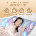 thumbnail image 3 of Body Pillow Cover - Dreamy Colorful Fishtail Horse Soft Body Pillow Pillowcase, Breathable Long Body Pillow Case Cover Pillow Protectors with Zipper 20x60in, 3 of 5