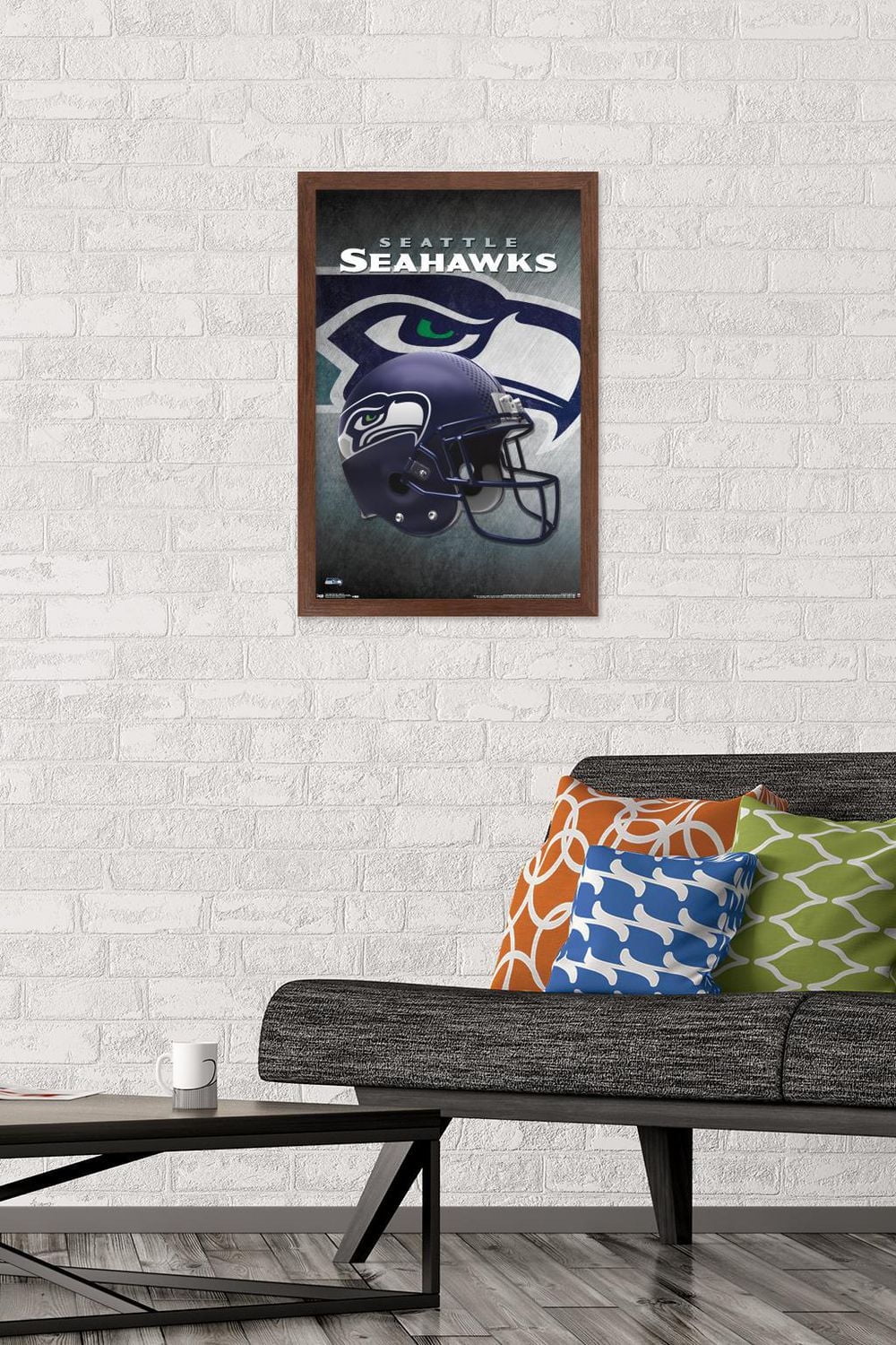 NFL Seattle Seahawks - Helmet 16 Wall Poster, 14.725" x 22.375" Framed