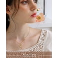 thumbnail image 2 of Yndra 18K Gold Plated Heart Necklace for Women,S925 Sterling Silver August Peridot Birthstone Butterfly Pendant Necklace,Jewelry Gift for Her Wife Mom Girlfriend,Birthday Mother’s Day Gift, 2 of 10