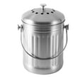 thumbnail image 2 of Compost Bin, Peel Bucket for Home Kitchen, Odorless Compost Bucket for Kitchen Food Waste, with Handle and 2 Charcoal Filters, 5 Liters, Easy to Clean, 2 of 5