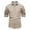 Khaki, variant on PuLe Rugby Shirt Mens Button Down Shirts Short Sleeve Shirts Textured Wrinkle Free Stretch Tshirt Business Casual Work Dress Shirt Hawaiian