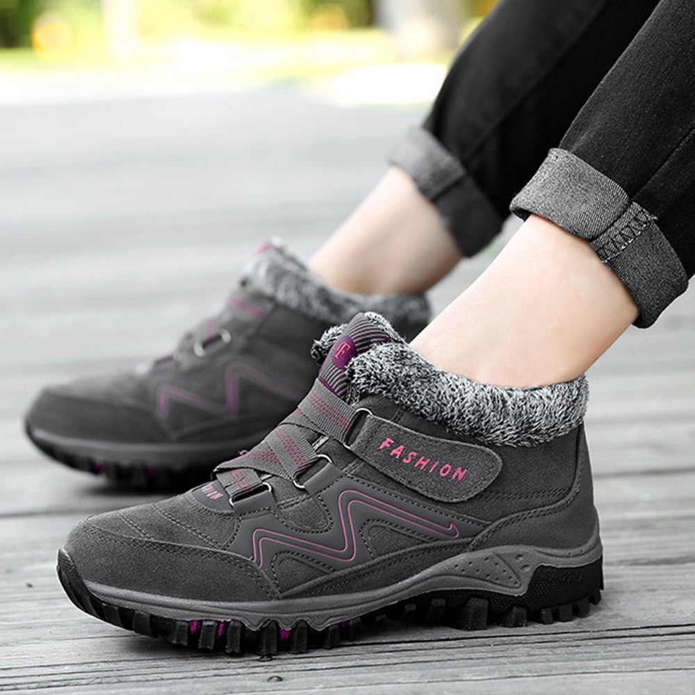 Ecetana Winter Snow Boots for Women Keep Warm Lined Ankle Booties Outdoor Hiking Shoes