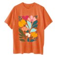 thumbnail image 4 of Raeneomay Oversized T Shirts for Women Fashion Summer Round Neck Drop Sleeves Leisure Short Sleeve Printing Tops, 4 of 6